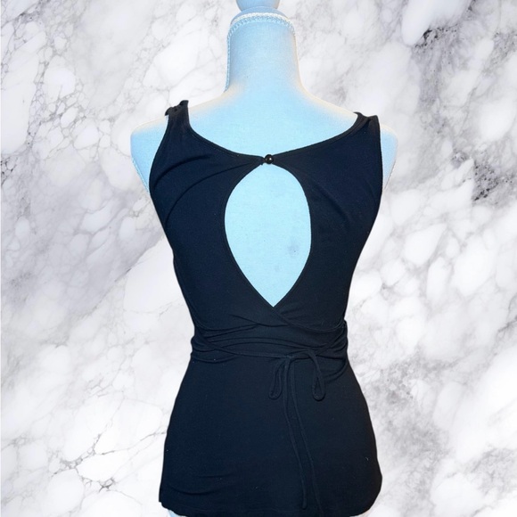 Guess Jeans Black Smocked Babydoll Tank Top Y2K - Picture 2 of 5